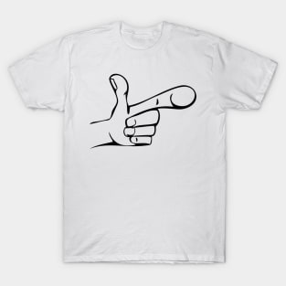 Cartoon Hand Pointing T-Shirt